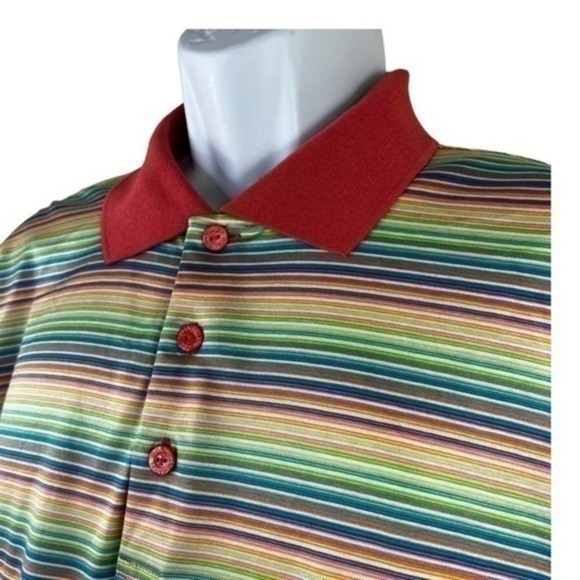 Bugatchi Vomo Men T-shirt Striped Multicolored size L - Picture 6 of 12